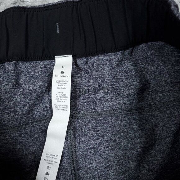 Lululemon On The Fly Pants 27" Gray Heathered Black Size 8 Stretch Ankle - Picture 3 of 8